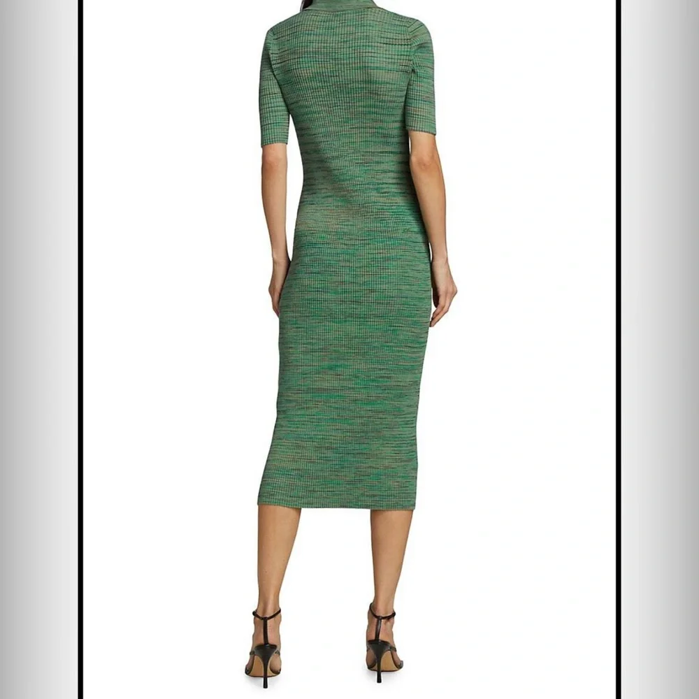 Derek Lam 10 Crosby Wo Cianna Rib-Knit Space Dyed Dress
